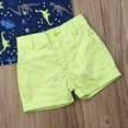 thumbnail image 4 of Baby Boy's Summer Clothes Sets Short Sleeve Dinosaur Print T-shirt Top + Solid Color Shorts Set, 4 of 7