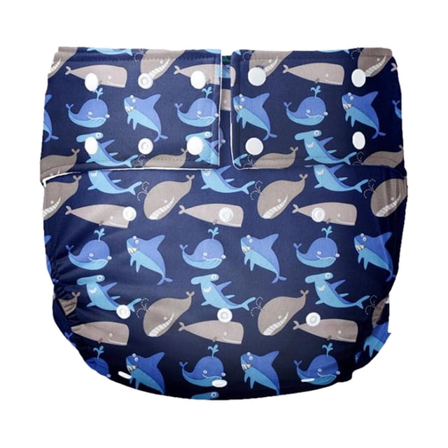 Pañal Impermeable para Adultos Sunnimix Incontinencia Ajustable Lavable Azul Oscuro