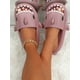 thumbnail image 2 of Shark Design Single Band Slides, Lavender Preppy Style Cartoon Slippers, 2 of 5