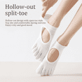 thumbnail image 6 of YOMYM 6 Pairs Grip Pilates Socks for Women, Non-slip Yoga Athletic Socks for Barefoot, 6 of 9