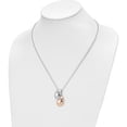 thumbnail image 4 of Stainless Steel Polished Rose Ip-Plated Teardrops 18In Necklace (18 X 15) Made In China srn832-18, 4 of 5