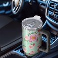 thumbnail image 6 of 40oz Pioneer Flower Floral Print Pattern Insulated Tumbler with Handle, BPA-Free Leak Proof Lid and Straws, Double Wall Vacuum, Hot 12h/Cold 34h, 6 of 6
