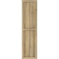 thumbnail image 4 of Ekena Millwork 14"W x 50"H Americraft Four Board Exterior Real Wood Two Equal Panel Framed Board-n-Batten Shutters (Per Pair), Unfinished, 4 of 9