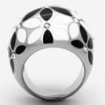 thumbnail image 3 of High polished (no plating) Stainless Steel Ring with Top Grade Crystal in Clear for Women Clear Stone Color Style TK1210 Size 10, 3 of 4