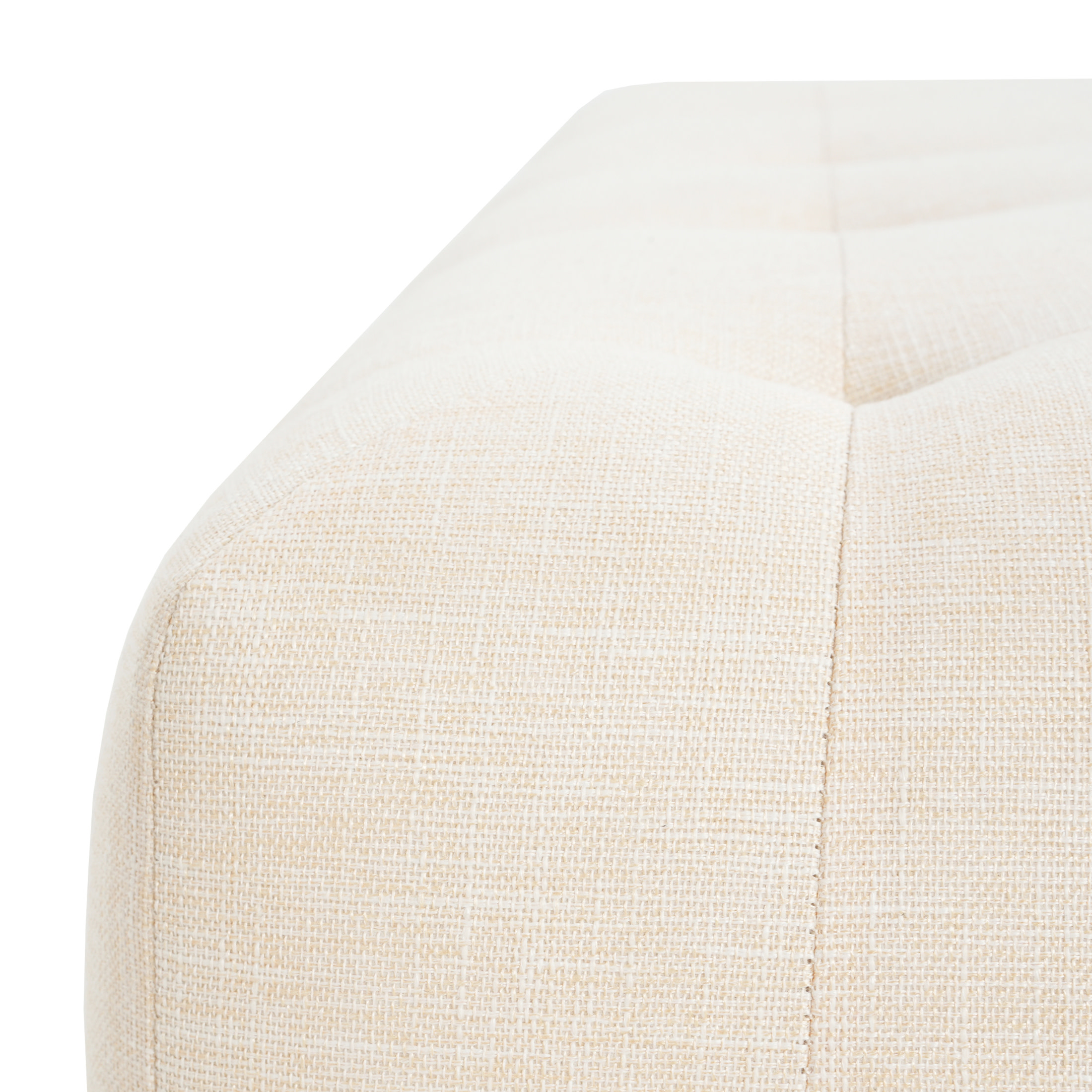 Christopher Knight Home 49.75" Rectangular Tufted Ottoman Bench, Upholstered Linen Fabric, Beige