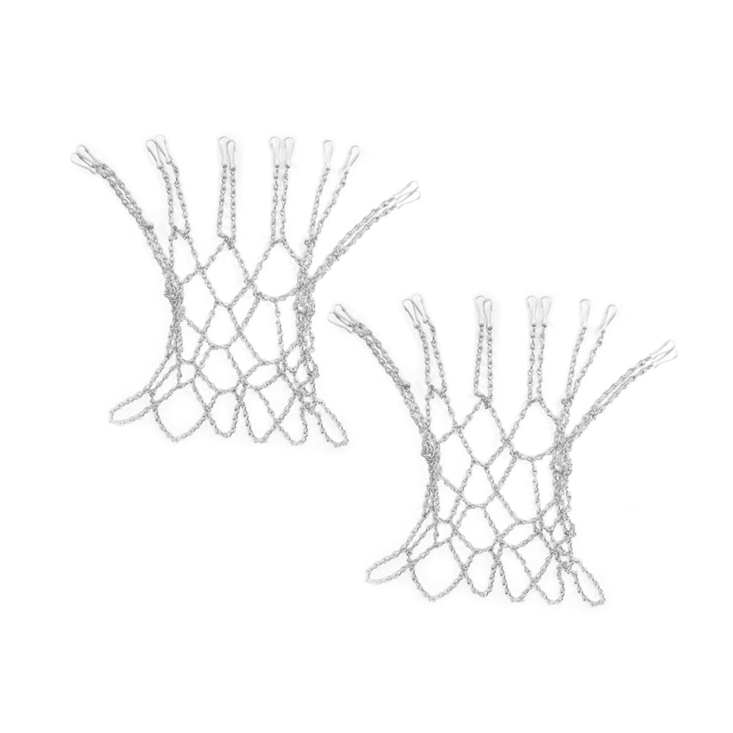 KALLORY 2-Pack Basketball Chain Nets Replacement for Standard Size Hoops, and Easy to Install Accessories