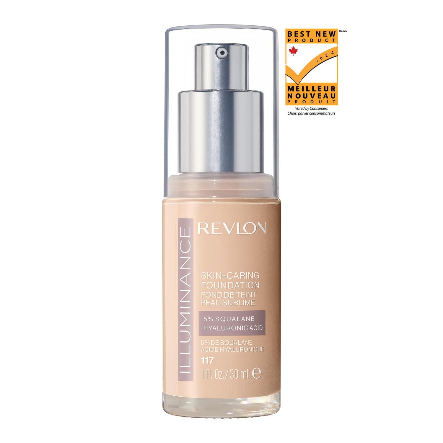 Revlon Illuminance Skin-Caring Liquid Foundation Makeup, Medium Coverage, 30mL