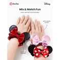 thumbnail image 3 of Disney Minnie Mouse 3 Pack Bow Scrunchies for Girls Toddlers Kids, Satin Sparkle Hair Ties, Elastic Ponytail Holders Hair Accessories, Birthday Back to School Gift, 3 of 8