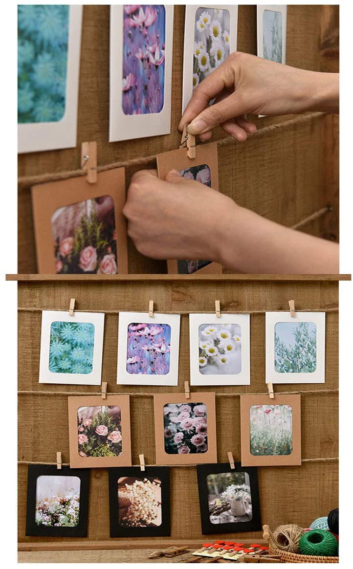 20pcs Paper Photo Frame 6 Inch Sturdy Hanging Decorations Picture Frames 