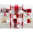 thumbnail image 2 of Christmas Table Runner – 100% Pure Linen Very Merry Plaid Table Runner – Machine Washable Table Runner, 2 of 6