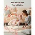 thumbnail image 4 of Tiny Marvels Deluxe Cozy Portable Baby Swings for Infants,Adaptable Speed,Music,Removable-Toy-Bar,Age 0-9 Months(Blush Bloom), 4 of 10