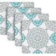 thumbnail image 5 of Coolnut Retro and Elegant Bohemia Cloth Napkins Set of 4, Durable Printed Washable Table Napkins for Valentines, Weddings, Dinners Parties Home Decor, 20 x 20 Inch Washcloth Gift, 5 of 7