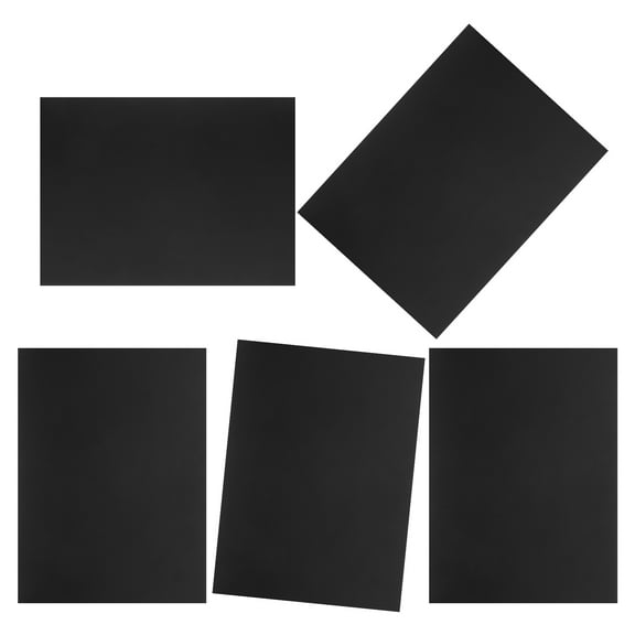 FOMIYES Black Heat Shrinkable Sheets for DIY Crafts BOPS Material with Matte Finish 5pcs
