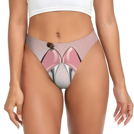 JUNZAN High Heel Shoes Butterfly Print Women s Sexy G-String Underwear Thongs Seamless Panties Undies Low Rise Thong Panties for Everyday Wear Yoga & Special Occasion-Medium