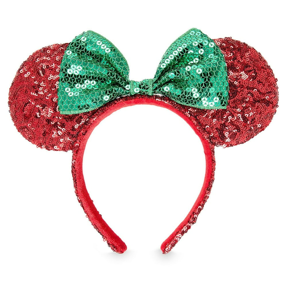 Disney Disney Parks Christmas Minnie Mouse Sequined Holiday Ear