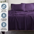 thumbnail image 6 of Superior 4-Piece Rayon From Bamboo Purple Sheet Set, Queen, 6 of 10