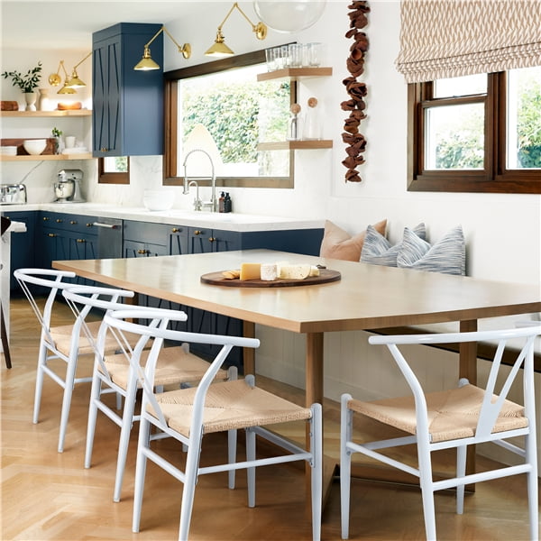 White metal 2025 dining room chairs