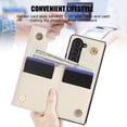 thumbnail image 7 of ELEHOLD Luxury Wallet Case for Samsung Galaxy Z Fold 6, Faux Leather Non-Slip Grip Ring Holder Flip Kickstand Card Cash Slot Shockproof Protection Case for Samsung Galaxy Z Fold 6 ,White, 7 of 7