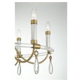 thumbnail image 6 of Warm Brass and Chrome Six Light Chandelier from the Mayfair Collection, 6 of 6