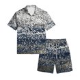 thumbnail image 5 of Men's 2 Piece Casual Retro Summer Beach Button Down Shirt Short Sleeve Shirts and Shorts Outfits Sets, 5 of 6