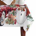 thumbnail image 4 of Red Christmas Table Cloth Waterproof Tablecloths, Snowman Truck Xmas Tree Ball Snowflake Winter Tablecloth Dining Table Cover for Kitchen Party Tabletop Outdoor, Rectangle Tablecloth 60x102 Inch, 4 of 9