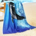 thumbnail image 4 of REGALWOVEN Oversized Beach Towel, Quick Dry and Lightweight Pool Towels for Travel, Sport, Camping Dolphin-Pattern 28" x 56", 4 of 7
