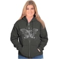 thumbnail image 3 of Butterfly Symbolism Spirit Animal Zip Hoodie Sweatshirt Women Brisco Brands 2X, 3 of 6