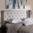 thumbnail image 2 of Bowery Hill King Winged Panel Headboard in Grayish Beige, 2 of 5