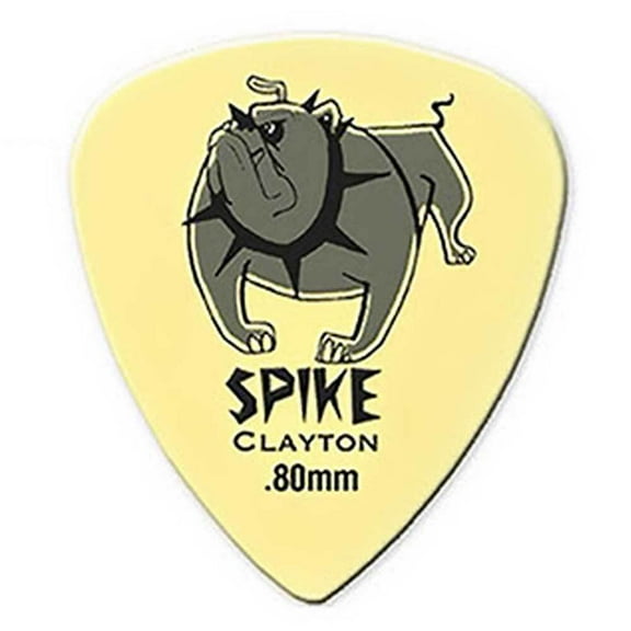Clayton USSS80-12 Spike Ultem Gold Sharp Standard Guitar Picks- 0.80 mm - 12 Pieces