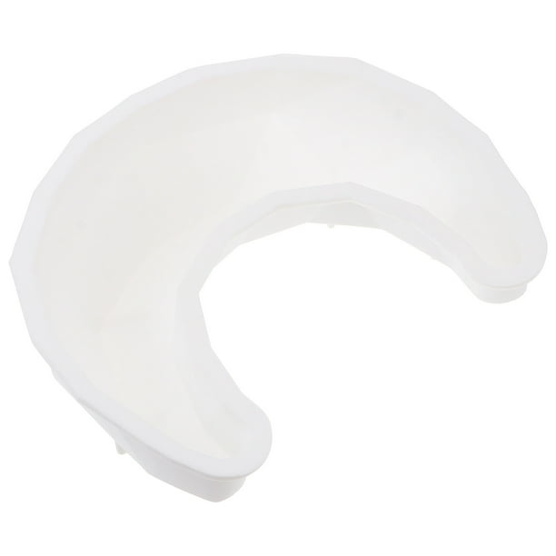 1pc Moon Forma Mousse Cake Molde Postre de silicona Pan de molde de hornear (blanco)