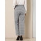 thumbnail image 5 of Pantalones a cuadros casuales para mujer, bolsillos, pierna recta, trabajo, oficina, pantalones gris S, 5 of 6