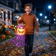 thumbnail image 6 of Halloween Treat Bags Trick or Treat LED Light Streamer Pumpkin Candy Bucket Oxford 31.5in Small Gift Goodie for Kids Outdoor Party by MPOISVA, 6 of 7