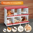 thumbnail image 6 of 6-Compartment Chicken Nesting Box with Roll-Away Egg Collection - Metal Laying Box for Hens and Ducks, Features Pull-Out Tray & Swing Perch, Wall Mount Design for Coops, 6 of 8