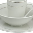 thumbnail image 3 of Gibson Tuxedo Deluxe 12 Piece Gold Banded Ceramic Dinnerware Set, 3 of 4