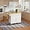 White, variant on Safeplus Rolling Kitchen Island with Wood Top & Storage Cabinet, 43 Inches, Brown