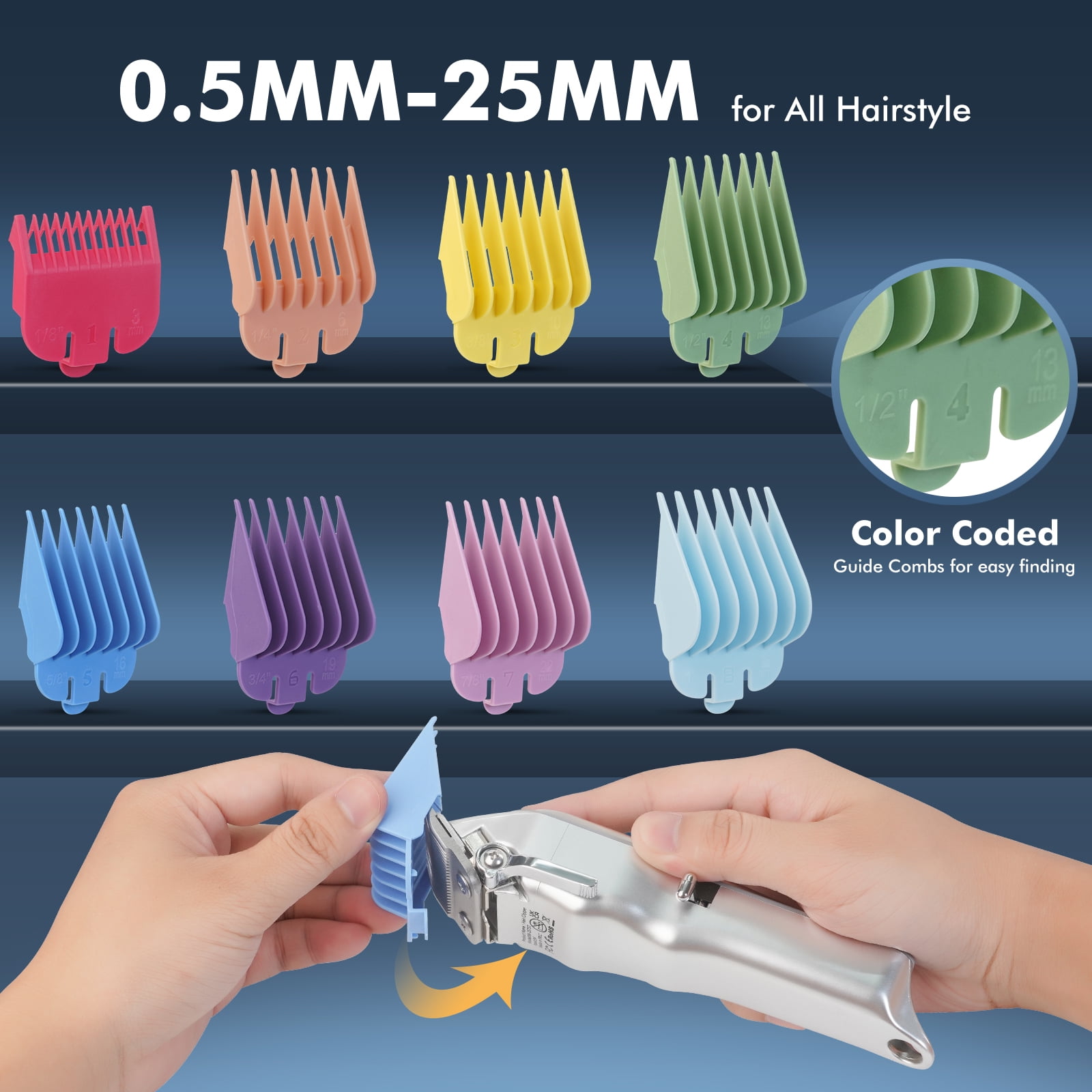 Prozing Professional Cordless Hair Clippers for Men, Rechargeable