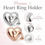 2 Pack Heart Shaped 360° Rotating Phone Ring Holders, Finger Grip and Kickstand for Compatible Smartphones, TIKA