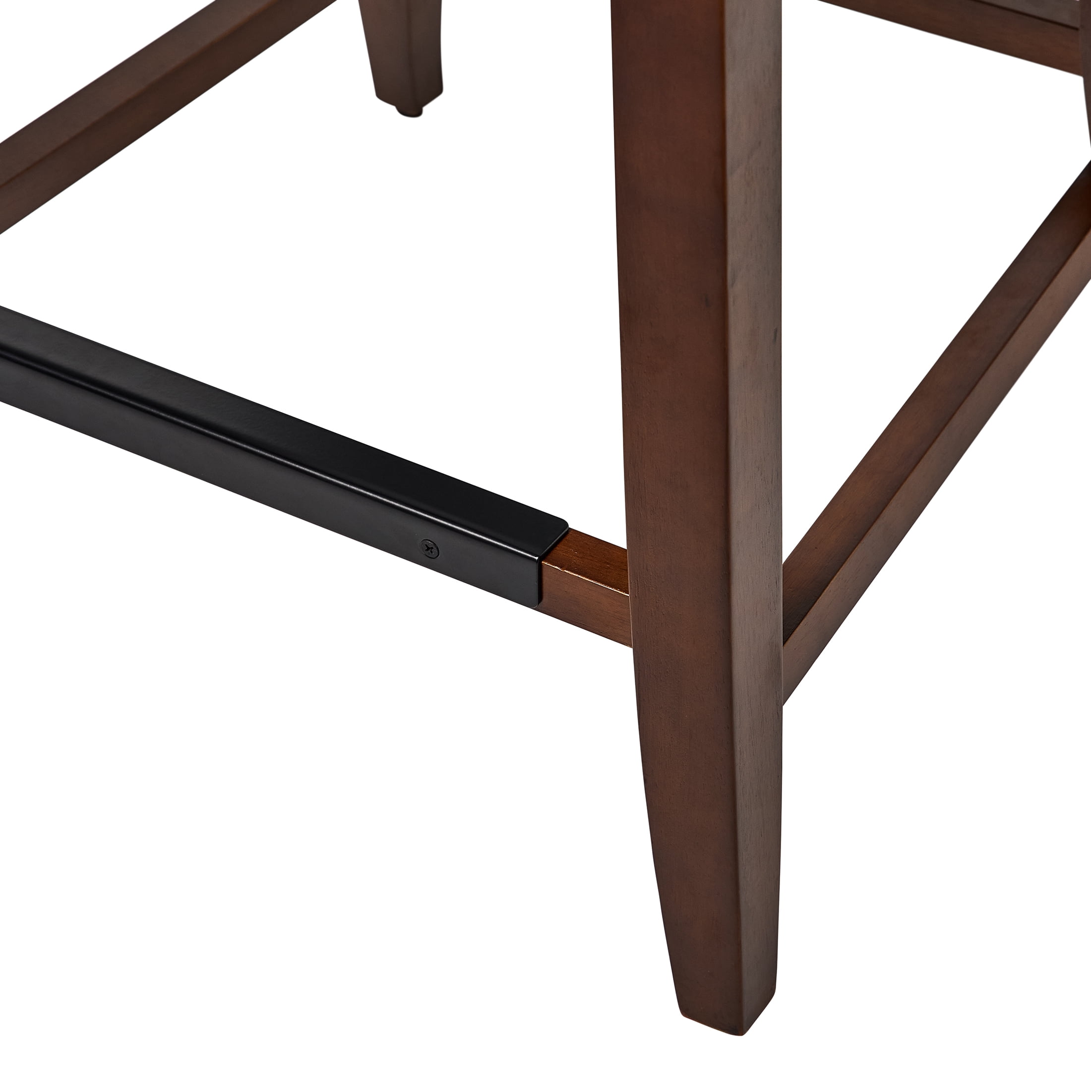Better Homes & Gardens Windsor Upholstered Wingback Counter Stool, 2 Pack, Truffle Brown