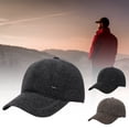 thumbnail image 4 of Boc Baseball Cap Adjustable with Fold Earmuff Comfortable Windproof Fine Texture Ear Protection Thickened Men Winter Hat with Brim Ea, 4 of 10