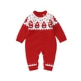 thumbnail image 1 of Qmyliery Christmas Toddler Baby Sweater Rompers Waterdrop Print Round Neck Long Sleeve Jumpsuit for Newborn Girl Boy, 1 of 9