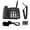 Black, variant on M Buder Fixed Wireless Phone 2G Desktop Telephone Support GSM 850/900/1800/1900MHZ SIM Card Cordless Phone with Antenna Radio Alarm Clock SMS Funtion for Call Center Office US Plug White