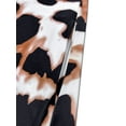 thumbnail image 5 of Women's Plus Size Leopard Print Short Sleeve Maxi Dress with Side Slit for Elegant Summer Wear 95% Polyester 5% Spandex, 5 of 6