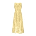 thumbnail image 4 of MELDVDIB Summer Dress for Women Hollow Out Tassel Lace Solid Ankle-Length Dresses Sexy Sleeveless Beach Party Loose Dresses on Clearance, 4 of 6