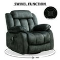 thumbnail image 6 of Ebello 37" Wide Adult Overstuffed Soft Velvet Manual Swivel Rocking Recliner Chair for Living Room, Dark Gray, 6 of 9