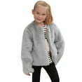 thumbnail image 2 of Generic Kids Coat Winter Baby Girls Autumn Winter Coats Jacket Thick Warm Outwear Clothes 2024 for Fashion Simplicity Cozy Casual (2-3 Years,Grey), 2 of 7