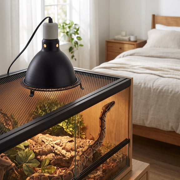 DEEPCRAFF 2 Pack Black Mesh Reptile Heat Lamp Dome Cover, Anti-Scald Safety Guard Net for Terrarium Cage Lampshade Accessories
