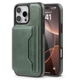 thumbnail image 3 of ShellTech 2 in 1 Wallet Case for iPhone 16 Plus Case[Compatible with Magsafe]Card Slot Holder Leather Detachable Magnetic Kickstand Shockproof Slim Phone Cover,Green, 3 of 11