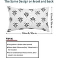 thumbnail image 3 of Black Whtie Palm Tree Lumbar Pillow Covers 12x20 Inch Set of 2 Tropical Coconut Trees Coastal Plant Throw Pillows Summer Beach Neutral Pillow Cases Farmhouse Home Decor For Cushion Couch Sofa Outdoor, 3 of 6
