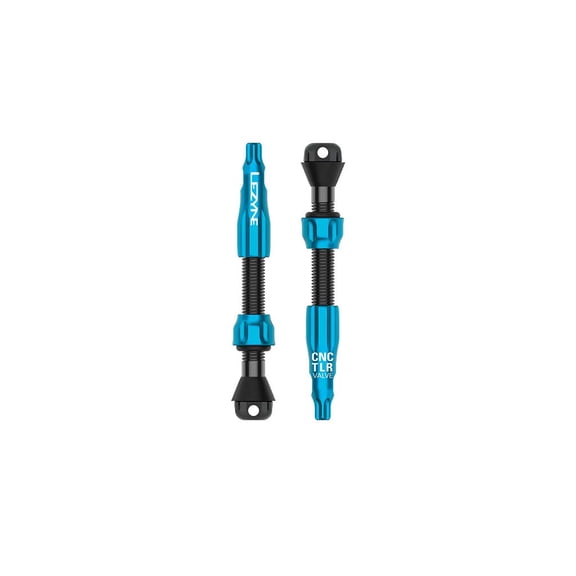 Lezyne CNC TLR Tubeless Valve Pro, 44mm, Blue, Pair