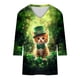 thumbnail image 5 of TaTaai Women V-Neck 3/4 Sleeve St. Patrick's Day Print Loose Top Casual Fashion T-Shirt Ladies Spring Holiday Gathering Wear Lightweight Breathable Non-See-Through No Fading Top Gift, 5 of 5